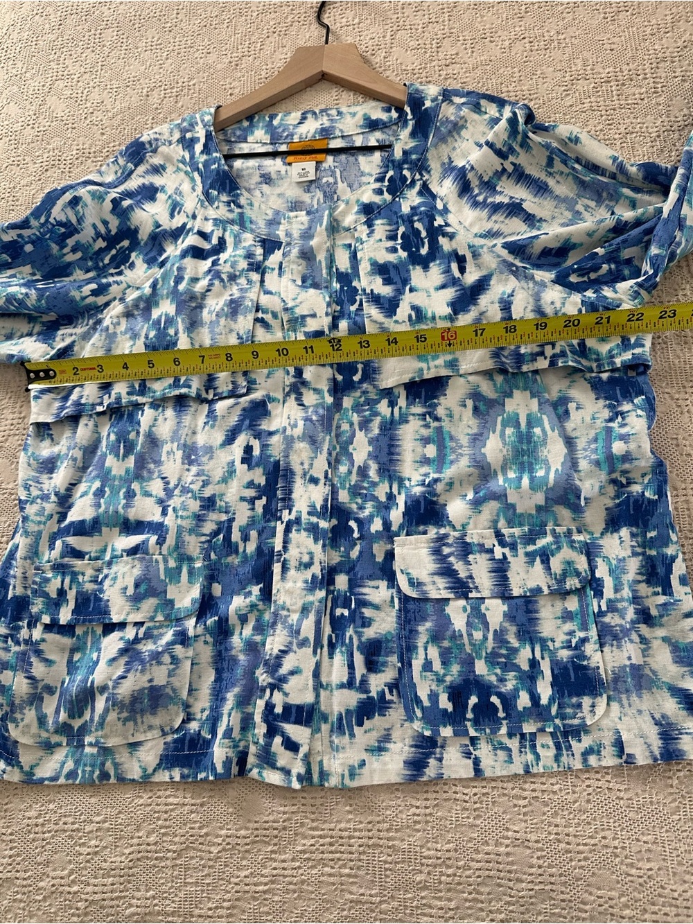 Ruby Rd. Blue & White Zip-Front Top - Picture 9 of 12